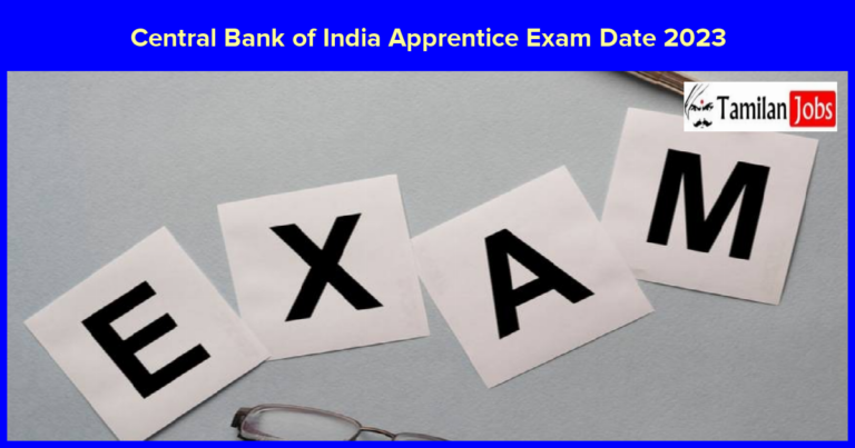 Central Bank of India Apprentice Exam Date 2023