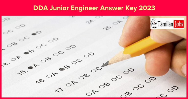 DDA Junior Engineer Answer Key 2023