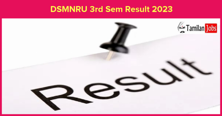 DSMNRU 3rd Sem Result 2023