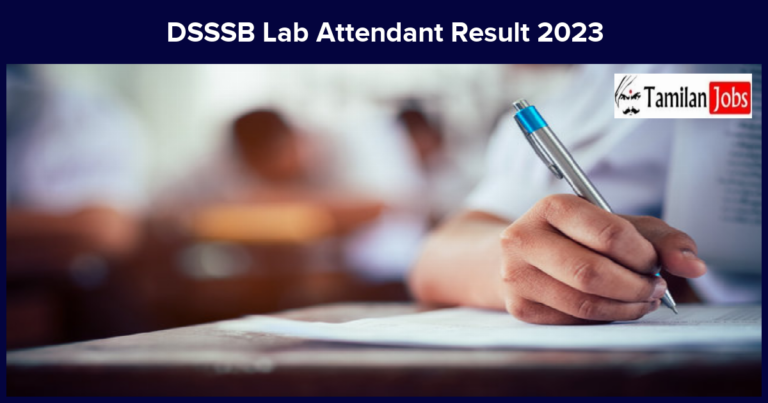 DSSSB Lab Attendant Result 2023