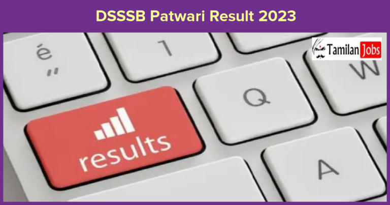 DSSSB Patwari Result 2023