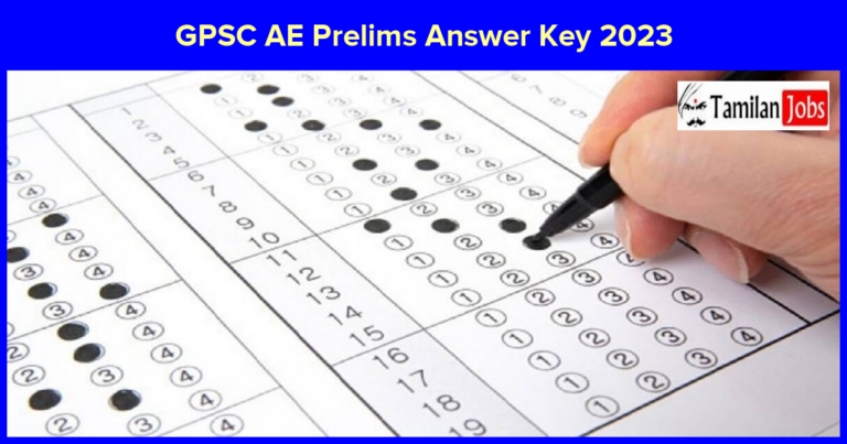 GPSC AE Prelims Answer Key 2023