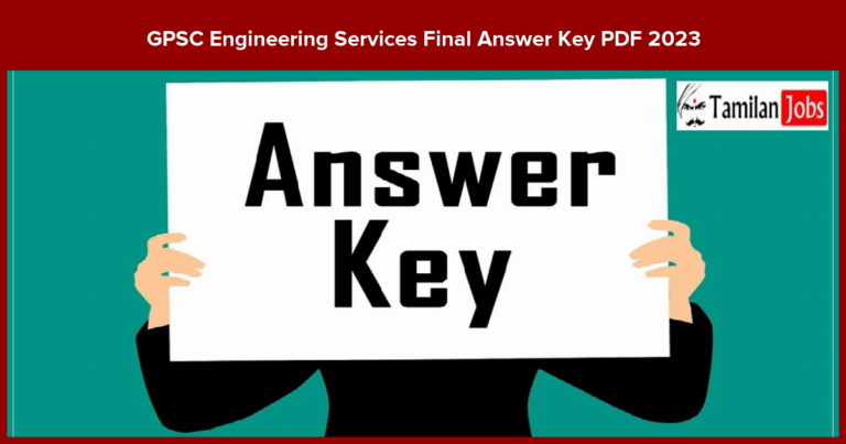 GPSC Engineering Services Final Answer Key PDF 2023