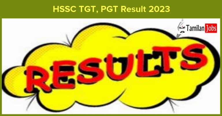 HSSC TGT, PGT Result 2023