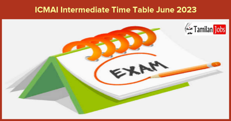 ICMAI Intermediate Time Table June 2023