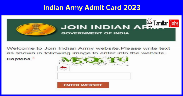 Indian Army Admit Card 2023