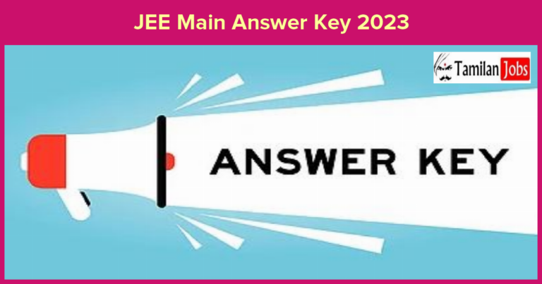 JEE Main Answer Key 2023