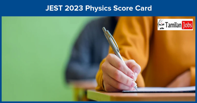 JEST 2023 Physics Score Card