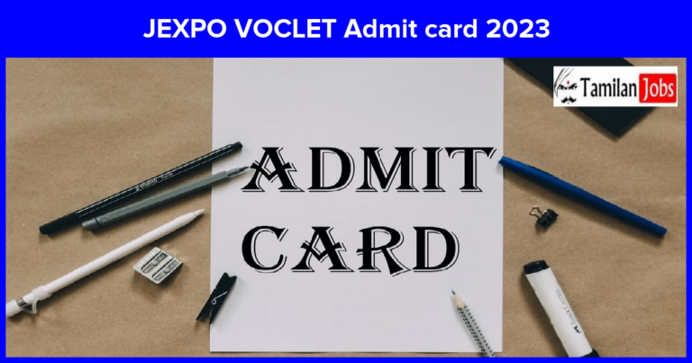 JEXPO & VOCLET Admit Card 2023: Download @sctvesd.wb.gov.in, Exam Date