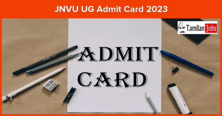 JNVU UG Admit Card 2023: Download B.A, BCA and B.Com Hall Ticket
