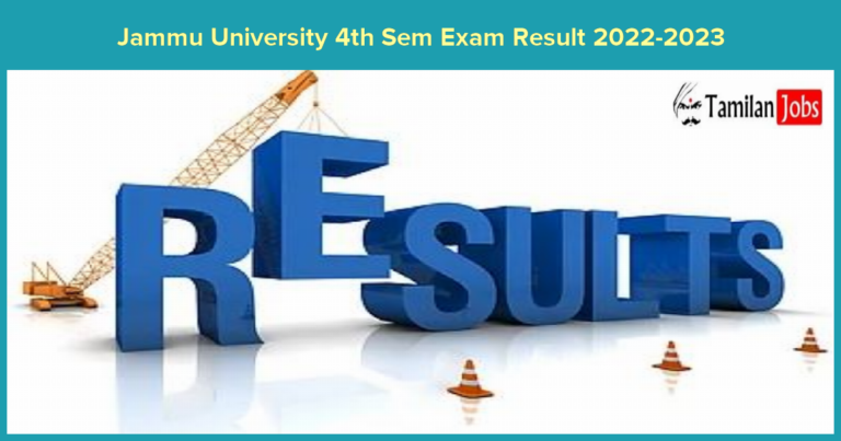 Jammu University 4th Sem Exam Result 2022-2023