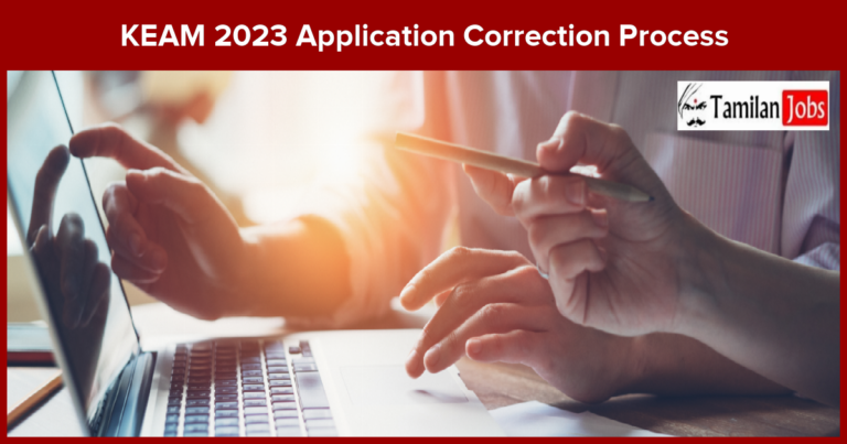 KEAM 2023 Application Correction Process