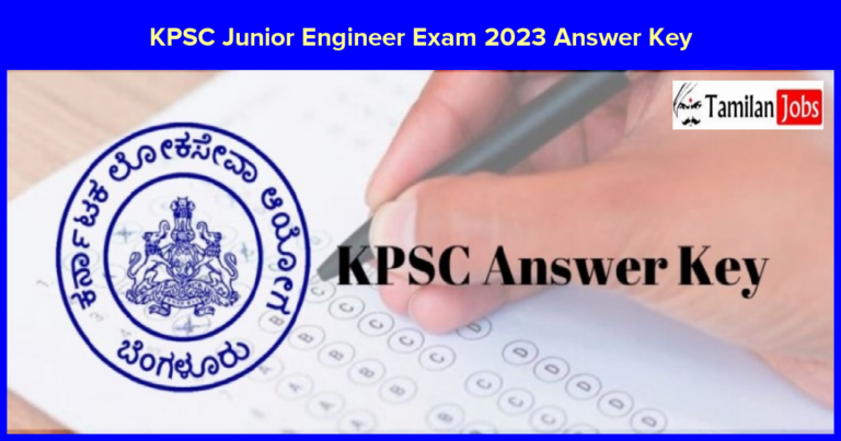 KPSC Junior Engineer Exam 2023 Answer Key, Objections, and Download Guide