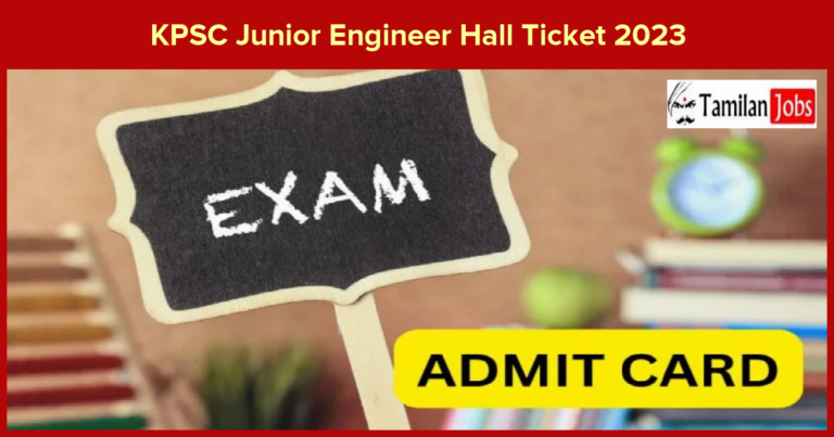 KPSC Junior Engineer Hall Ticket 2023