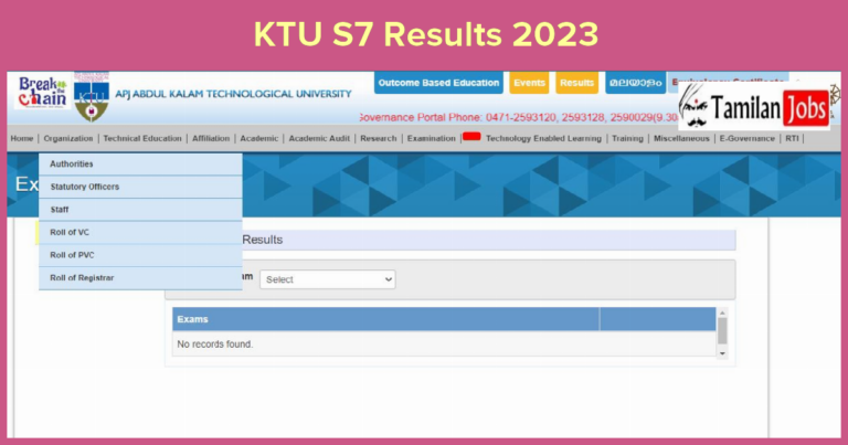 KTU S7 Result 2023