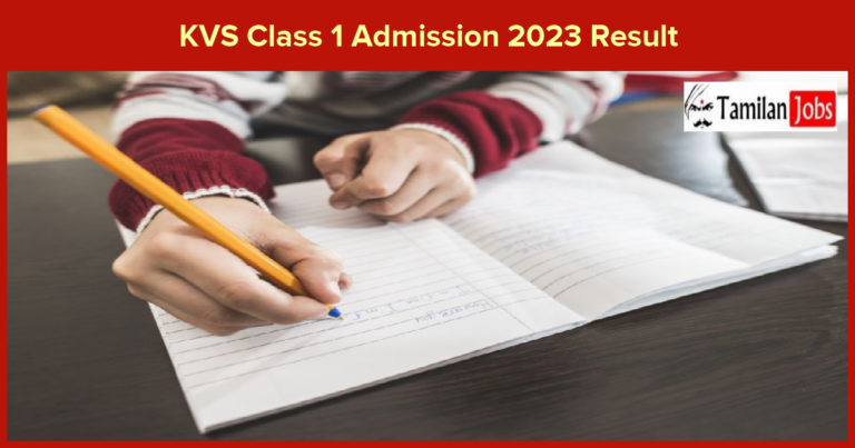 KVS Class 1 Admission 2023 Result