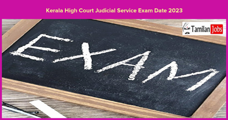 Kerala High Court Judicial Service Exam Date 2023