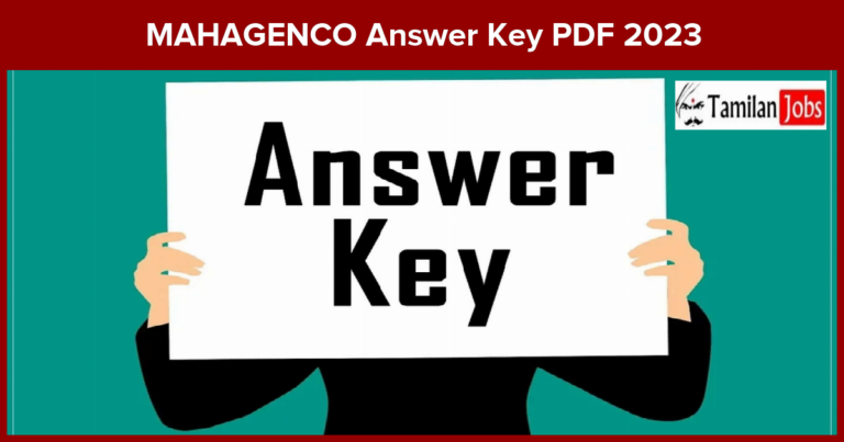 MAHAGENCO Answer Key PDF 2023