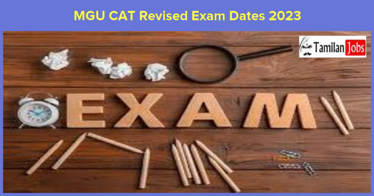 MGU CAT Revised Exam Dates 2023