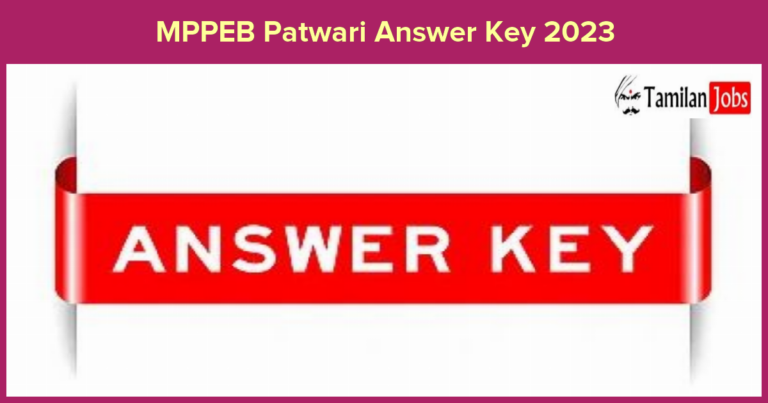 MPPEB Patwari Answer Key 2023