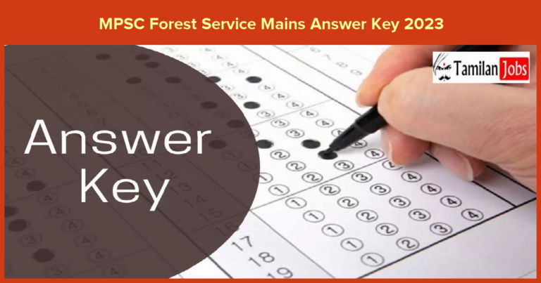 MPSC Forest Service Mains Answer Key 2023