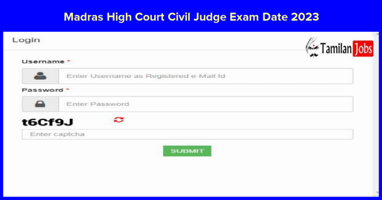 Madras High Court Civil Judge Exam Date 2023