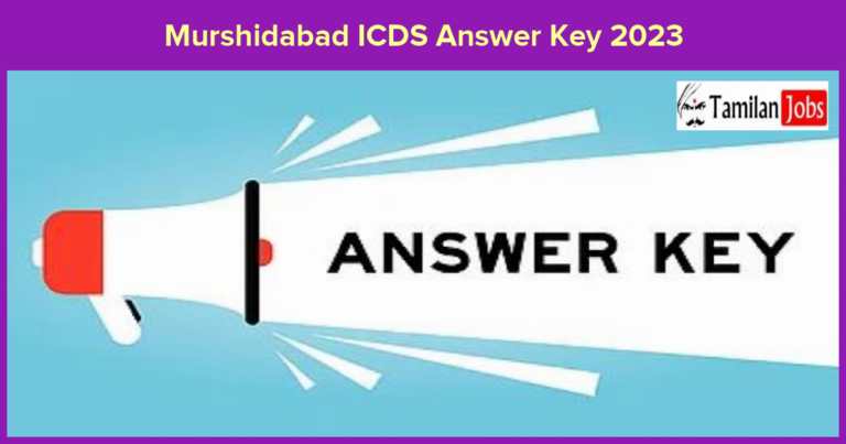 Murshidabad ICDS Answer Key 2023