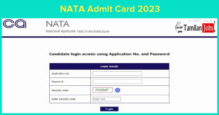 NATA Admit Card 2023