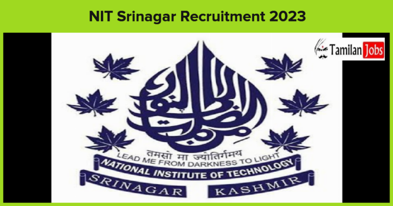 NIT Srinagar Recruitment 2023