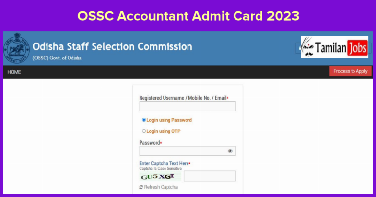 OSSC Accountant Admit Card 2023