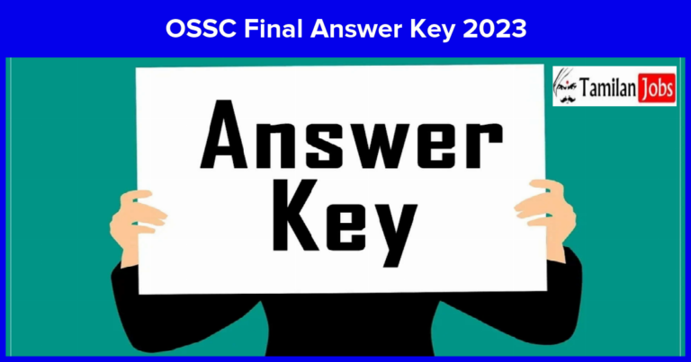 OSSC Final Answer Key 2023