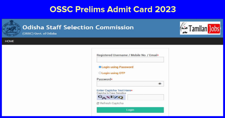 OSSC Prelims Admit Card 2023