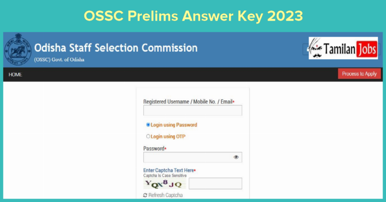 OSSC Prelims Answer Key 2023