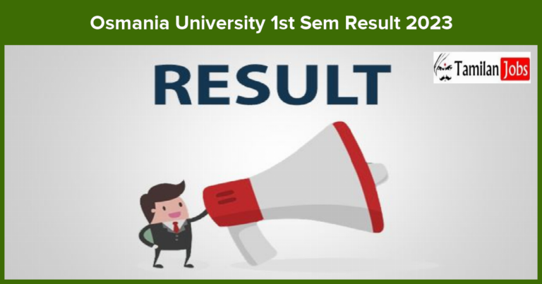 Osmania University 1st Sem Result 2023