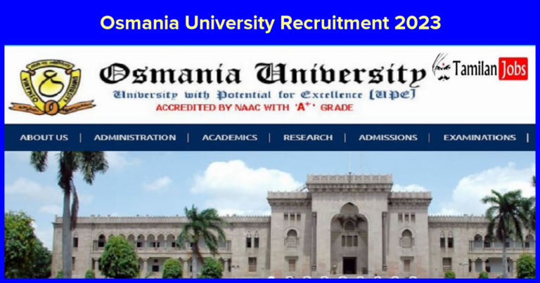Osmania University Recruitment 2023