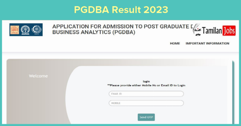PGDBA Result 2023