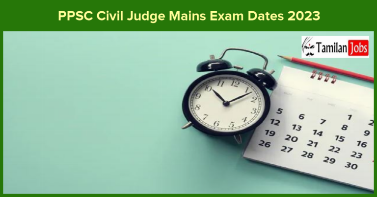 PPSC Civil Judge Mains Exam Dates 2023