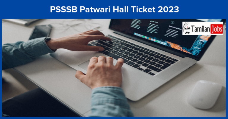 PSSSB Patwari Hall Ticket 2023