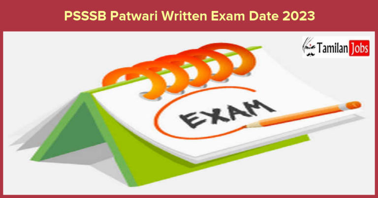 PSSSB Patwari Written Exam Date 2023
