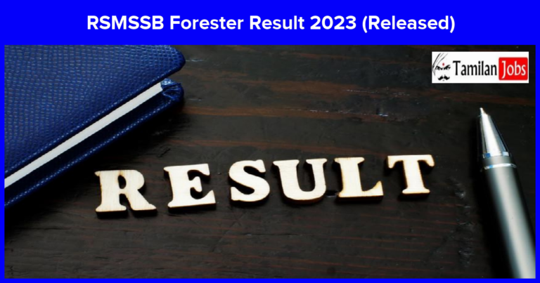 RSMSSB Forester Result 2023: Check Cut Off, Merit List