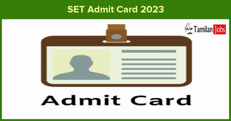 SET Admit Card 2023