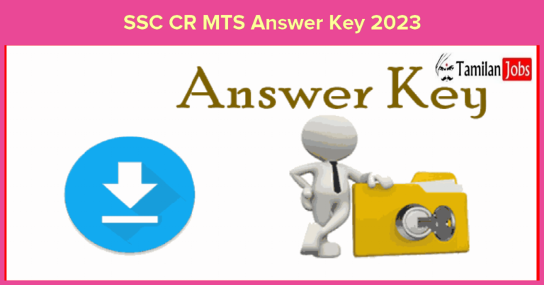 SSC CR MTS Answer Key 2023