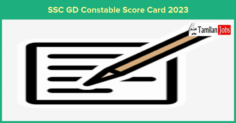 SSC GD Constable Score Card 2023