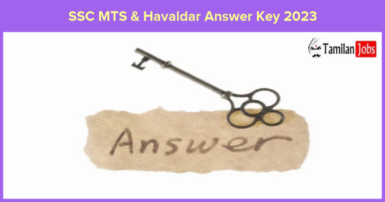 SSC MTS & Havaldar Answer Key 2023