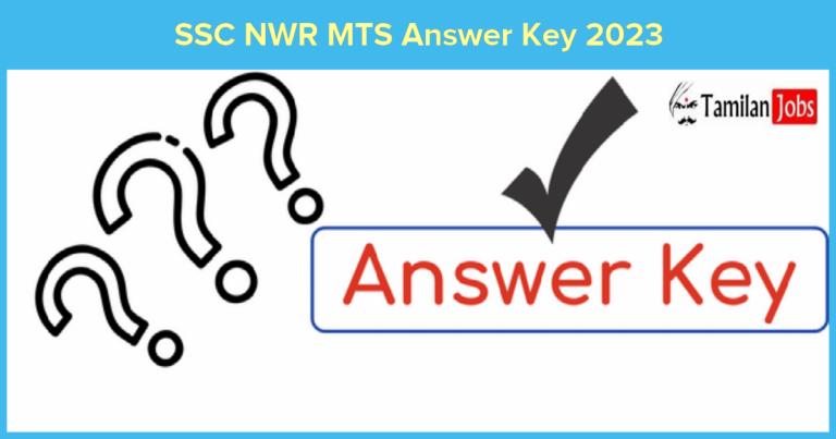 SSC NWR MTS Answer Key 2023