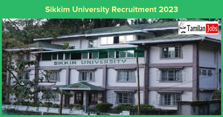 Sikkim University Recruitment 2023