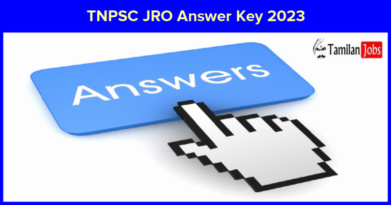 TNPSC JRO Answer Key 2023