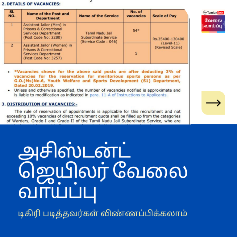 TNPSC jailor Recruitment 2023