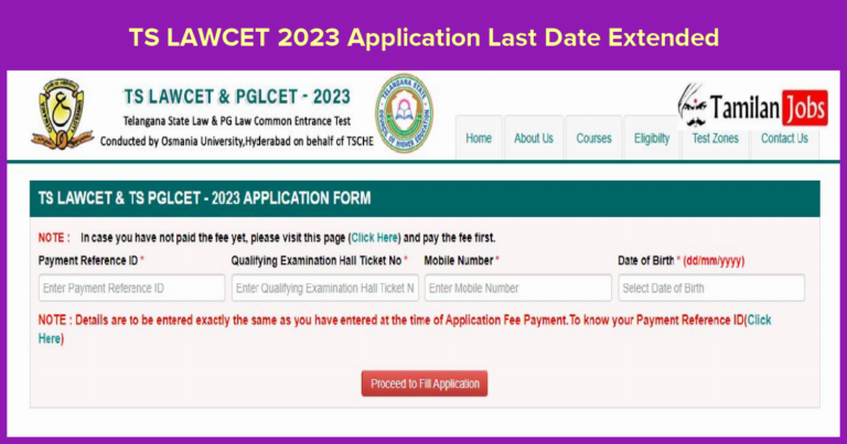 TS LAWCET 2023 Application Last Date Extended