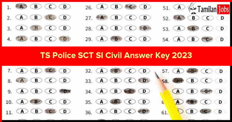 TS Police SCT SI Civil Answer Key 2023